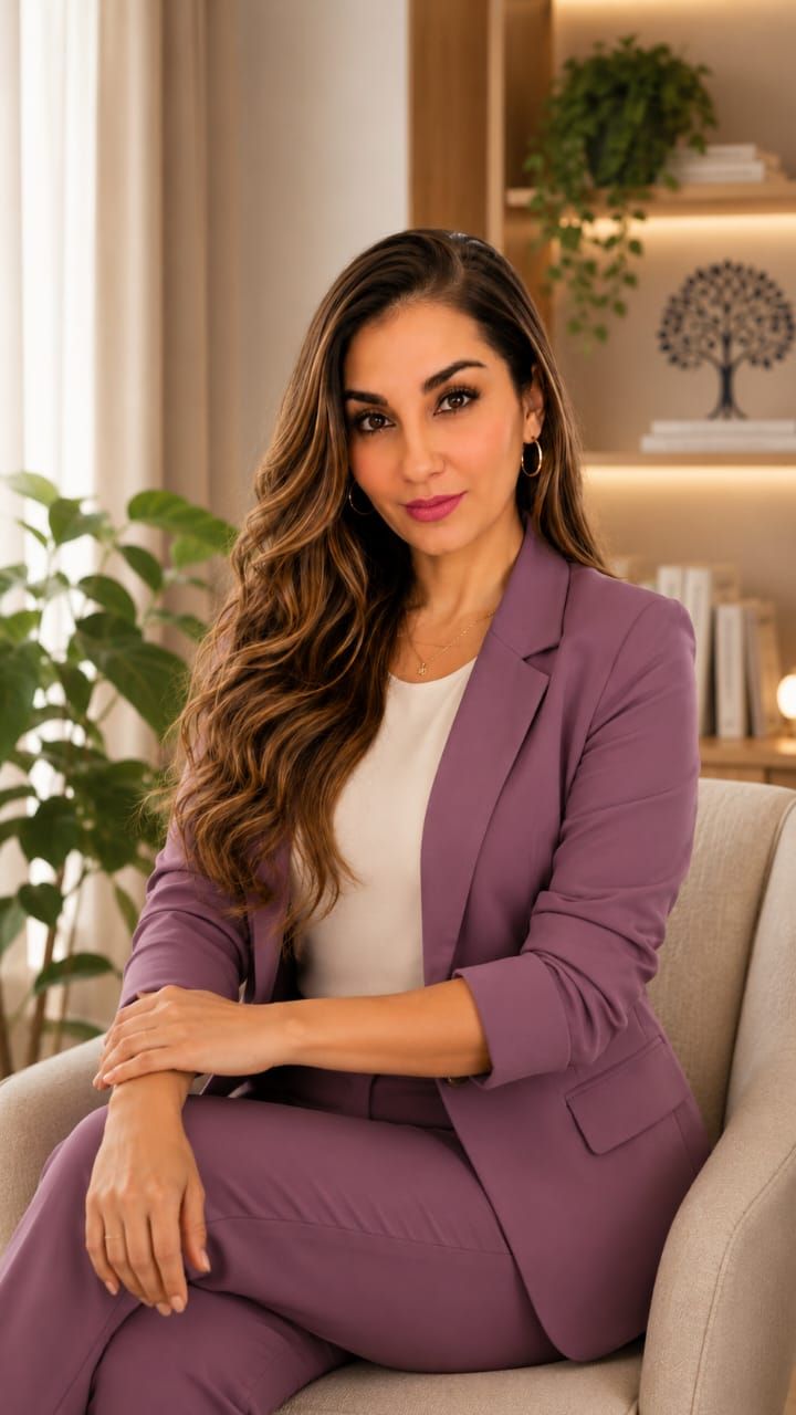 Fernanda Carvalho Araújo em ambiente acolhedor